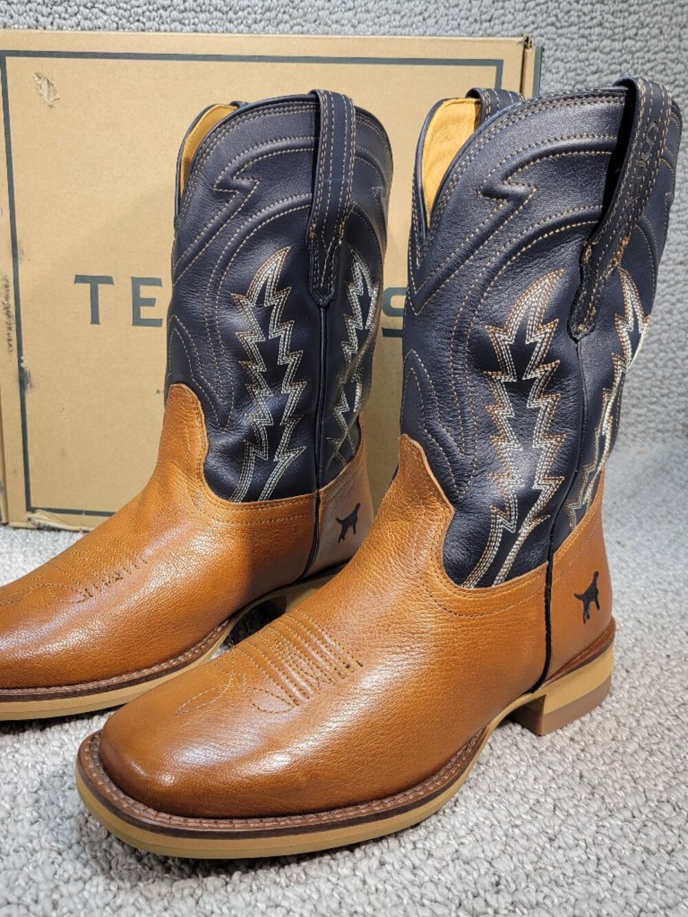 Tecovas The Doc Kid Boy's Size 3Y B Tan Goat Cowboy Pull-on Boots